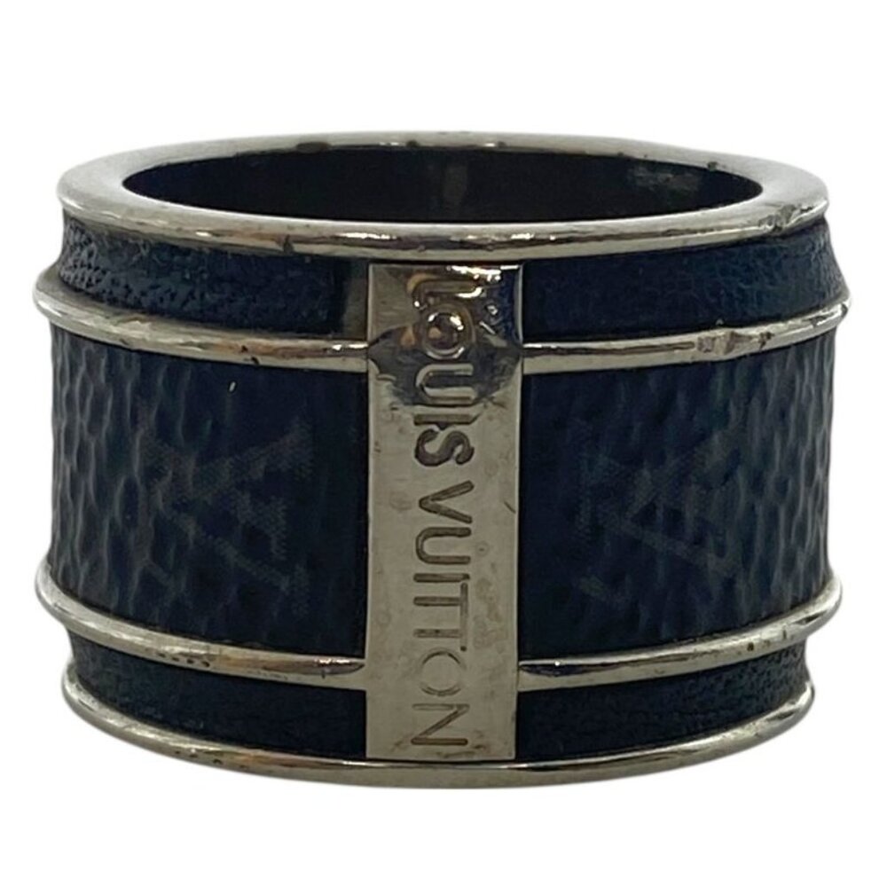 Louis Vuitton Bag Monogram Eclipse Ring Silver Me… - image 4
